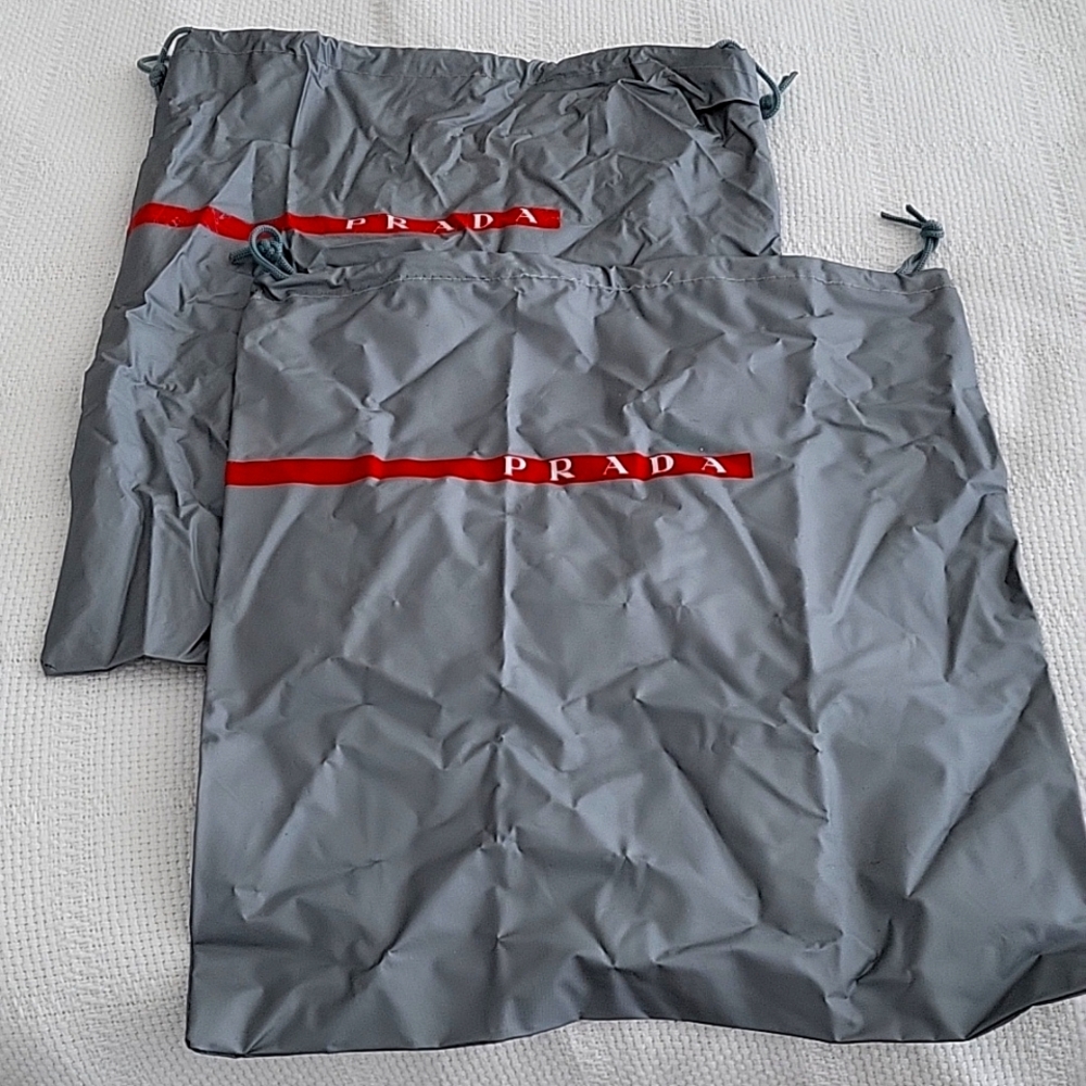 Prada shoes bags (2 bags) dimensions 13 by 15..